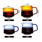 300/550ml Colour Clear Glass Cup Heat-resistant Pour Over Glass Range Coffee Server Carafe Drip Coffee Pot Milk Jug Tea Kettle
