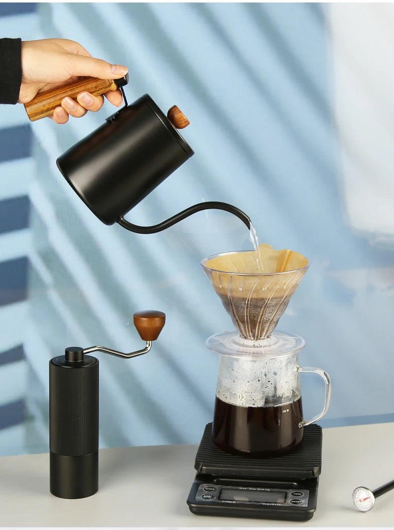 Coffee Pot Milk Frothing Pitcher Jug Gooseneck Kettle Spout Stainless Steel Espresso Coffee Tea Milk Pot Kettle Can 550 /600ml