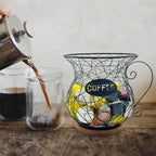 Coffee Pod Holder Metal Mug Shaped Large Capacity Coffee Capsule Holder for Kitchen Countertop Bar Accessories Home Desktop