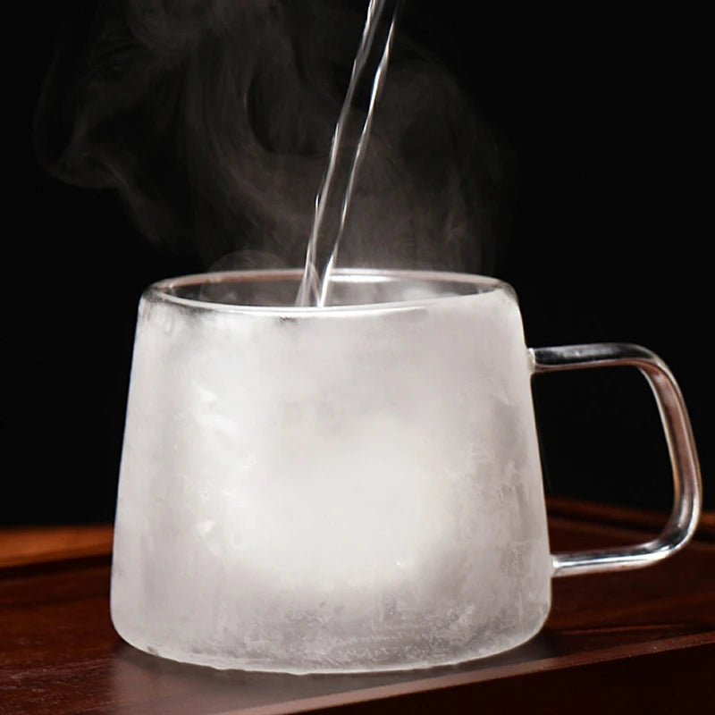 200ml Double Wall Glass Coffee Mug French Creative Mug Heat-resistant Espresso Cup Thermo Insulated Cup Tea Water Drinkware Set