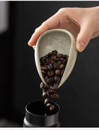Coffee Beans Dosing Cup Trays Pottery Tea Separator Vessel Ceramic Measure Ware Espresso Bean Scoop Shovel Coffee Accessories ﻿