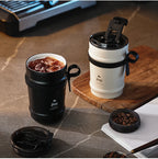BINCOO Ceramic lined coffee cup, practical insulated cup, portable portable portable water cup, men's and women's 316 stainless