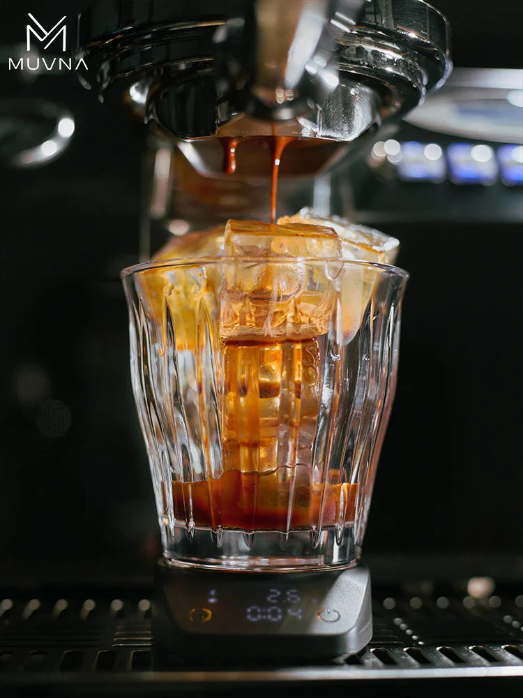MUVNA-Mini Escala Espresso Eletrônico Exact 0.1g, Alta Precisão,Pesando LED, Balança de Café Portátil, Pó Recebendo Cup, 0.1g