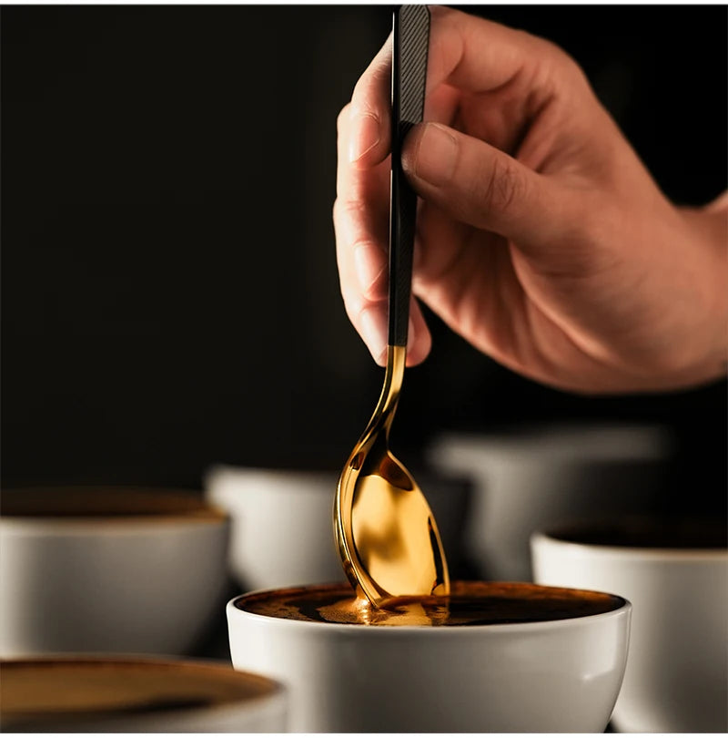 MHW-3BOMBER 1/2/3Pcs Measuring Spoon Coffee Tasting Spoon Stainless Steel Round Spoon for Baking/Cooking/Dessert Kitchen Tool