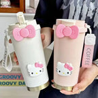 Hello Kitty Insulated Tumbler with Straw Large Capacity Leak Proof Travel Coffee Cup Cute Cartoon Thermos for School Gym Car