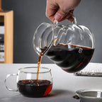 Coffee Carafe 300/500/700ml Coffee Clear Glass Kettle Sharing Pot with Lids Coffee Espresso Maker Accessories