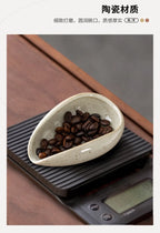 Coffee Beans Dosing Cup Trays Pottery Tea Separator Vessel Ceramic Measure Ware Espresso Bean Scoop Shovel Coffee Accessories ﻿