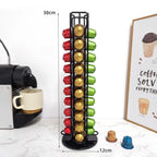 Coffee Capsule Rack 40 Capsules Nespresso Coffee Holder 360 Degrees Rotatable Display Storage Shelf Coffee Accessories