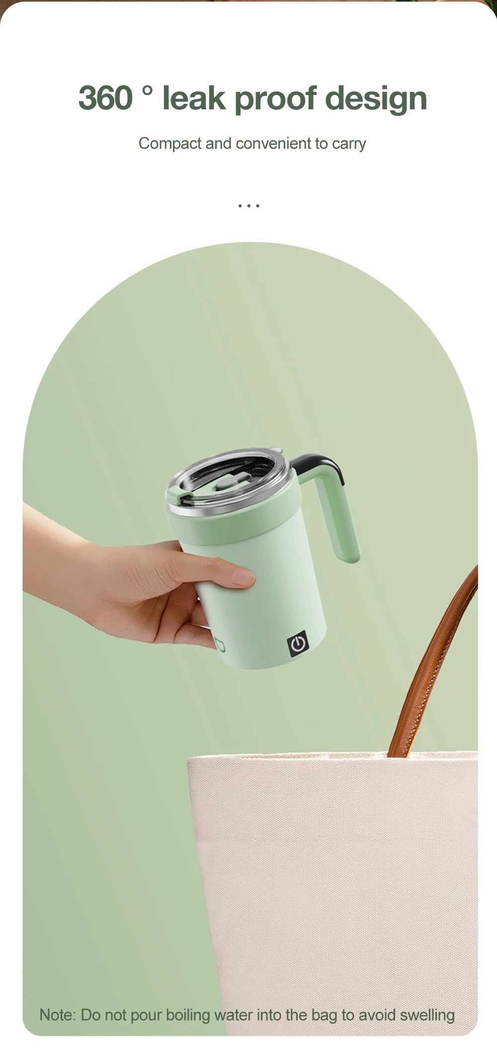 380ML Automatic Stirring Cup Rechargeable Electric Self Mixing Coffee Mug Portable Tea Milk Drinking Cup Rotating Magnetic Tools