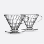 Coffee Dripper Cone Shape Drip Coffee Funnel Plastic V Shape Brewing Coffee Filter Cup V01 V02 for Pour Over Barista 60 Degree