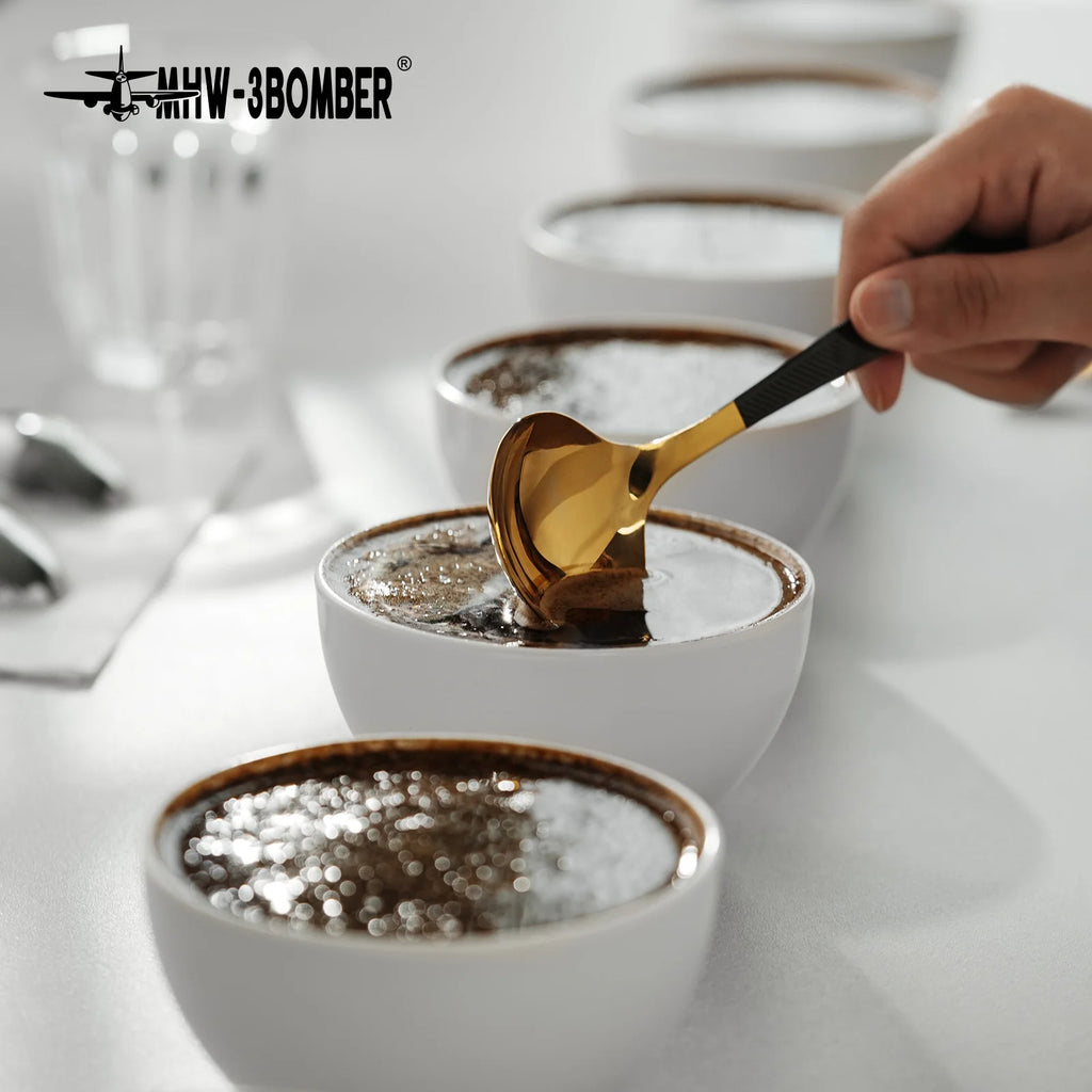 MHW-3BOMBER 1/2/3Pcs Measuring Spoon Coffee Tasting Spoon Stainless Steel Round Spoon for Baking/Cooking/Dessert Kitchen Tool