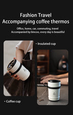 BINCOO Ceramic lined coffee cup, practical insulated cup, portable portable portable water cup, men's and women's 316 stainless