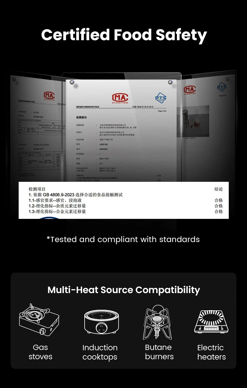 MHW-3BOMBER Moka Pot 350ml Stainless Steel Coffee Maker Integrated Pot-cup Foldable Handle Espresso Pot for Camping Coffee Tool