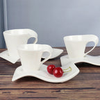Espresso Coffee Cup Home Living Room Drinking Utensils European Ceramic Cups with Spoon and Cup Holder Kitchen Bar Supplies