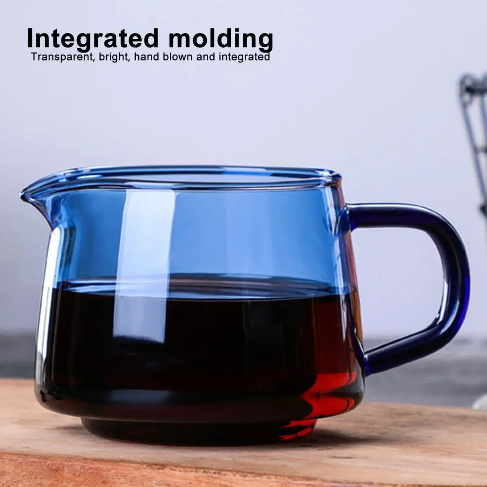 300/550ml Colour Clear Glass Cup Heat-resistant Pour Over Glass Range Coffee Server Carafe Drip Coffee Pot Milk Jug Tea Kettle
