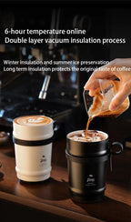 BINCOO Ceramic lined coffee cup, practical insulated cup, portable portable portable water cup, men's and women's 316 stainless