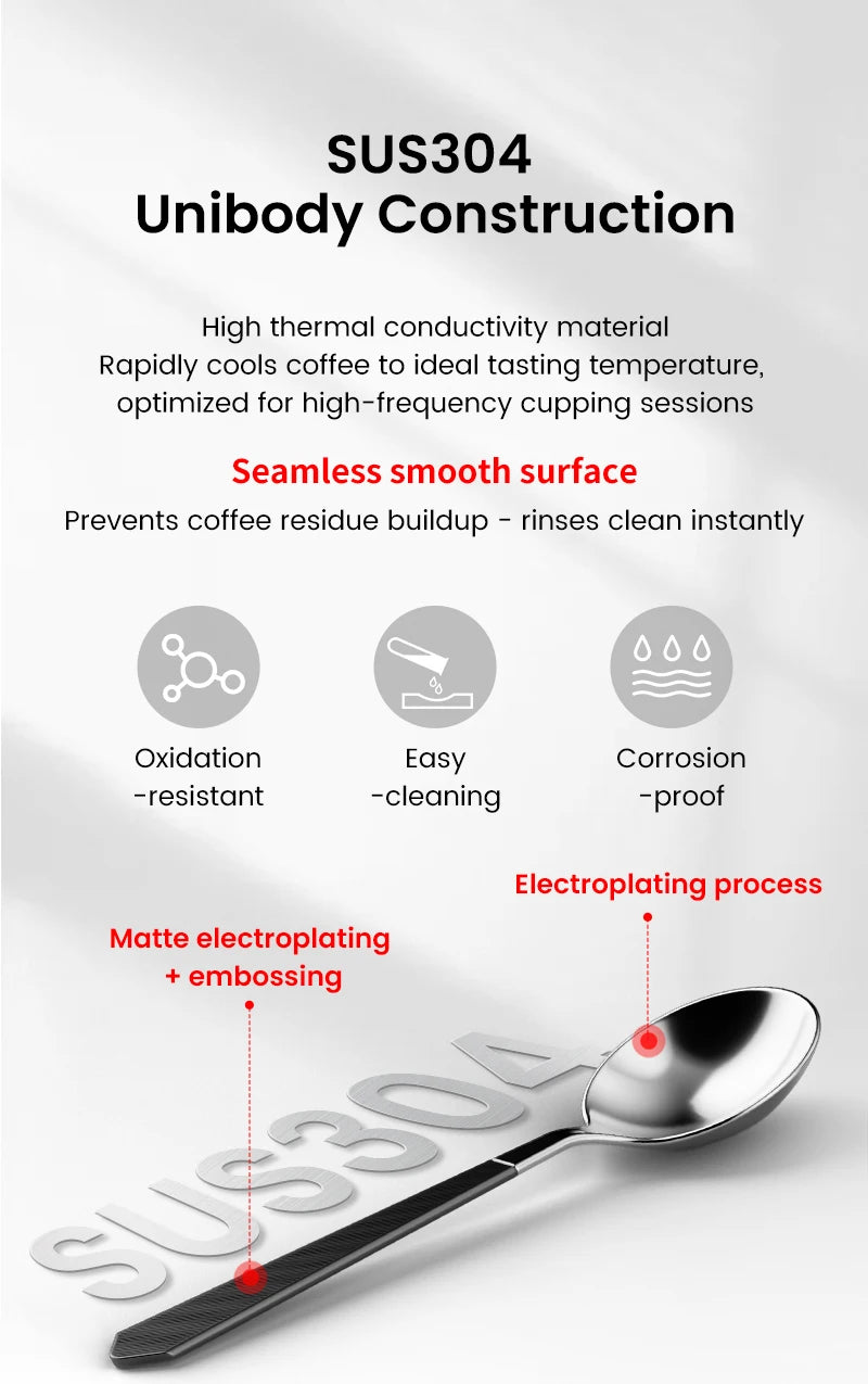 MHW-3BOMBER 1/2/3Pcs Measuring Spoon Coffee Tasting Spoon Stainless Steel Round Spoon for Baking/Cooking/Dessert Kitchen Tool