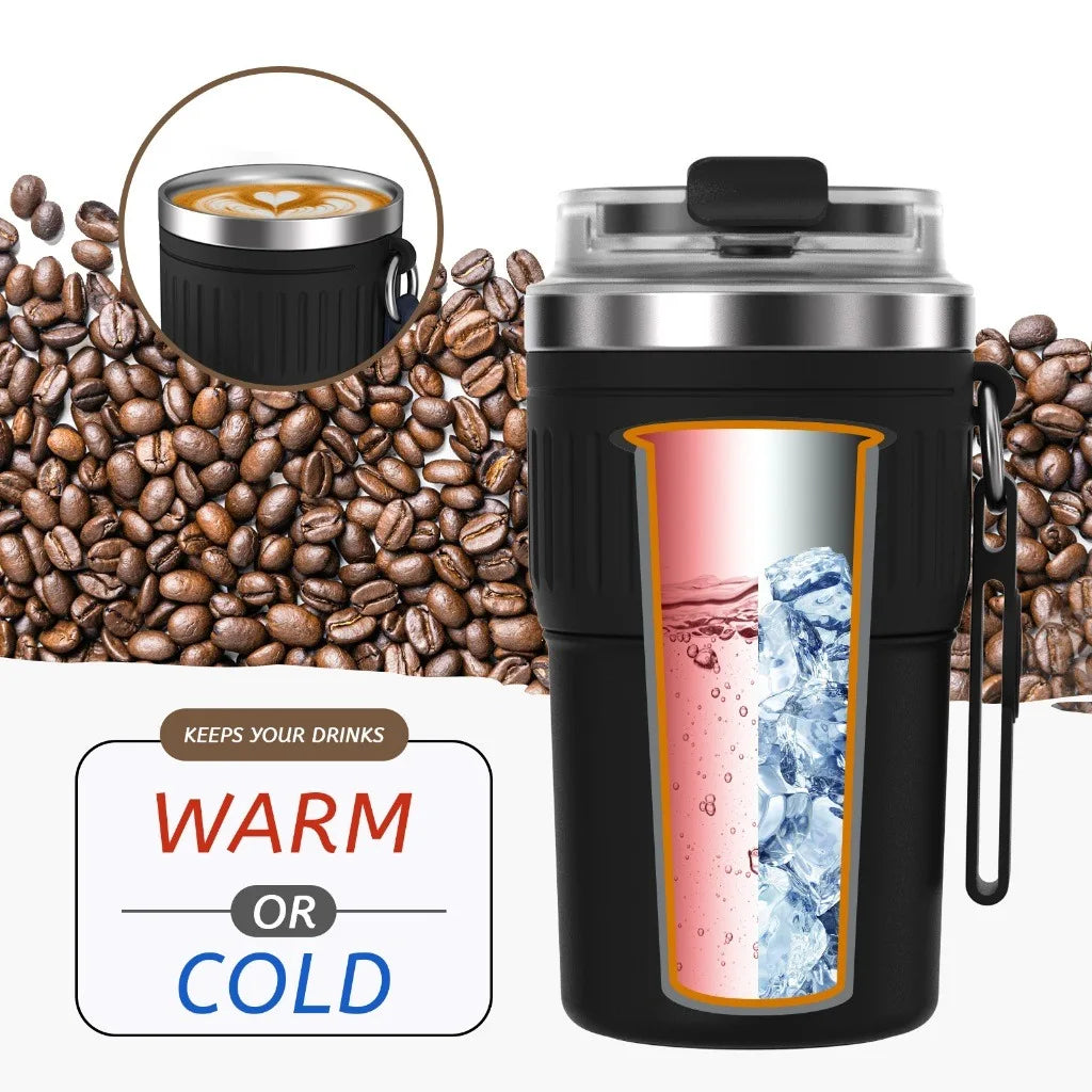 FEIJIAN-Stainless Steel Coffee Cup, Car Thermos Mug for Tea, Leak_Proof, Travel Thermo Cup, Gift Cup , 400ml
