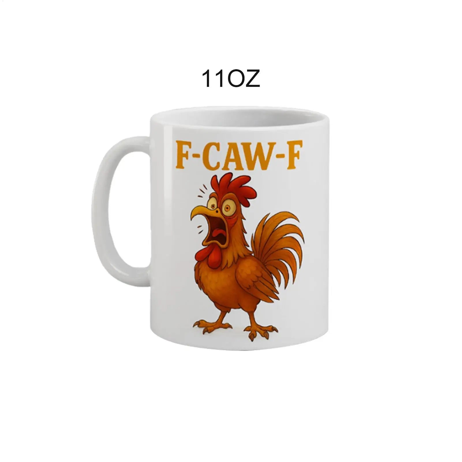 Coffee Mug Ceramic F-CAW-F Drinkware 11oz Poultry Rooster Coffee Cup for Milk Juice Soda Beer Wine Kitchen Office Travel Picnic