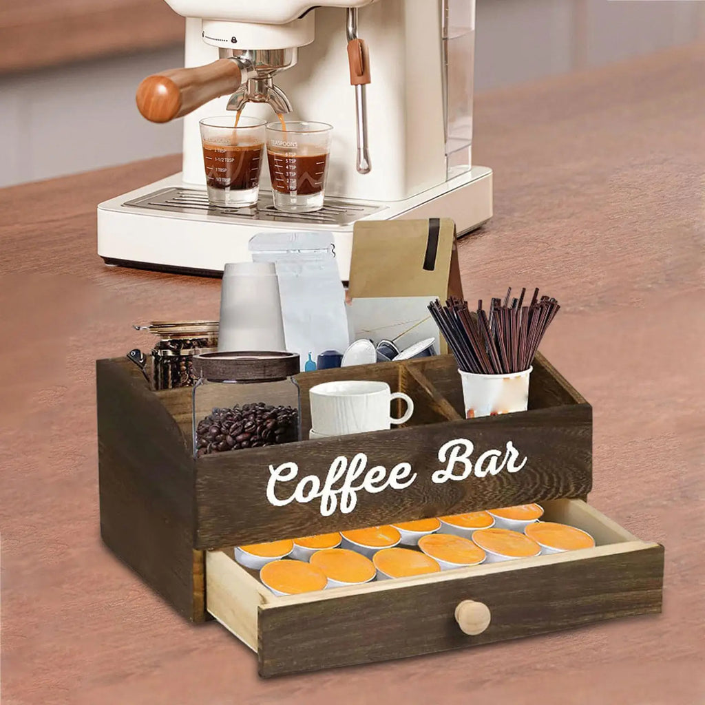 Coffee Station Organizer Dispenser Practical Home Office Large Capacity Coffee Pod Storage for Breakroom Cafe Office Home Party