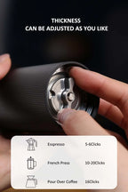 Household Portable Steel Burr Manual Coffee Bean Grinder Aluminum Alloy Coffee Grinder