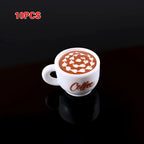 DIY Accessories for Miniature Dollhouse: 10pcs Kawaii Simulation Coffee Cup Set