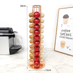 Coffee Capsule Rack 40 Capsules Nespresso Coffee Holder 360 Degrees Rotatable Display Storage Shelf Coffee Accessories
