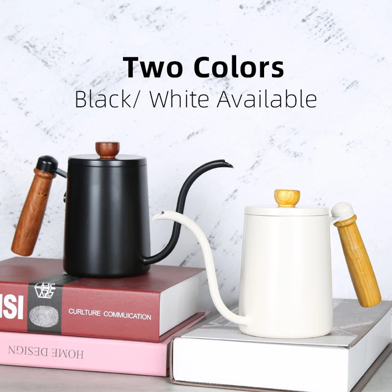 Coffee Pot Milk Frothing Pitcher Jug Gooseneck Kettle Spout Stainless Steel Espresso Coffee Tea Milk Pot Kettle Can 550 /600ml