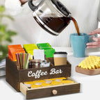 Coffee Station Organizer Dispenser Practical Home Office Large Capacity Coffee Pod Storage for Breakroom Cafe Office Home Party