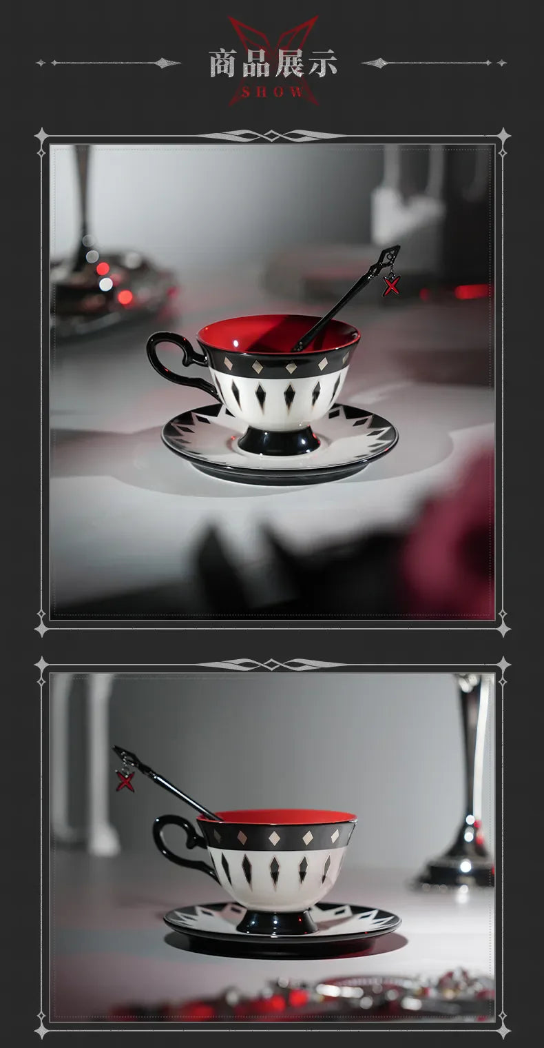 Game Genshin Impact Arlecchino impression Tea Cup Water Cup Cosplay Official Accessories Coffee Cup Gift From Kids Set Present