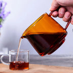 300/550ml Colour Clear Glass Cup Heat-resistant Pour Over Glass Range Coffee Server Carafe Drip Coffee Pot Milk Jug Tea Kettle