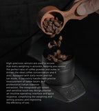 MUVNA-Mini Escala Espresso Eletrônico Exact 0.1g, Alta Precisão,Pesando LED, Balança de Café Portátil, Pó Recebendo Cup, 0.1g