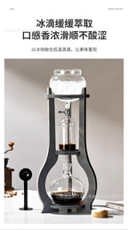 Home European American ice drip coffee pot Cold brew pot Wooden hand brew coffee set Ice brew coffee pot drip type