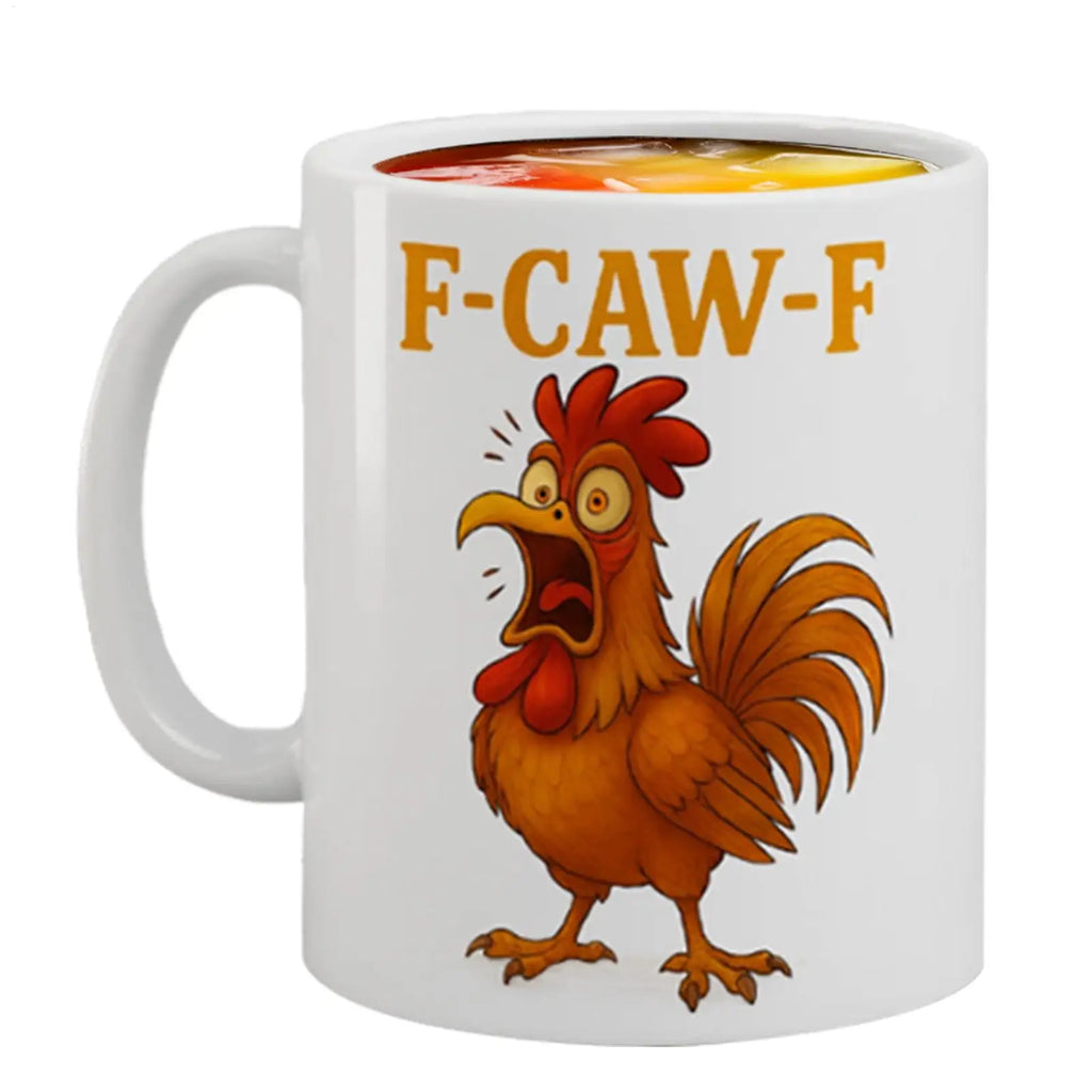Coffee Mug Ceramic F-CAW-F Drinkware 11oz Poultry Rooster Coffee Cup for Milk Juice Soda Beer Wine Kitchen Office Travel Picnic