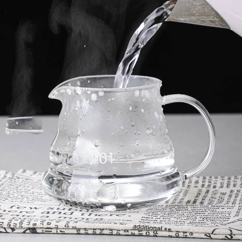 Coffee Carafe 300/500/700ml Coffee Clear Glass Kettle Sharing Pot with Lids Coffee Espresso Maker Accessories