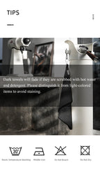 MHW-3BOMBER Portable Coffee Bar Barista Cleaning Towel with Hanging Ring Absorbent Espresso Cup Dish Towels Kitchen Accessories