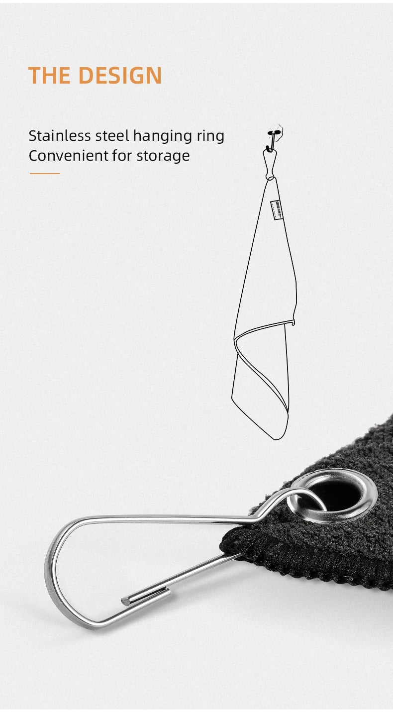 MHW-3BOMBER Portable Coffee Bar Barista Cleaning Towel with Hanging Ring Absorbent Espresso Cup Dish Towels Kitchen Accessories