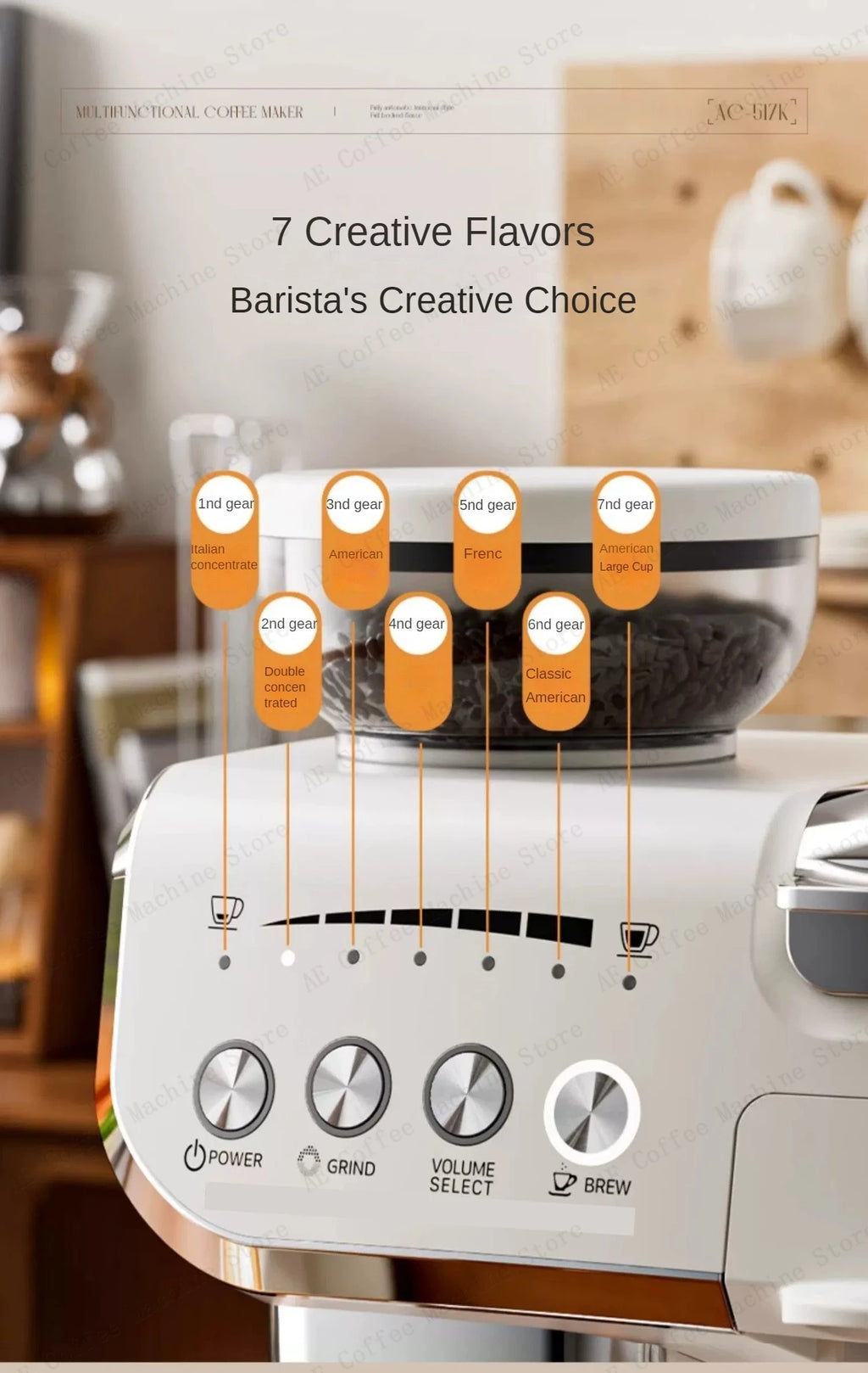 Multifunctional Coffee Machine That Can Use Capsules Grinding Integrated Espresso Machine Semi-automatic Home Coffee Machine