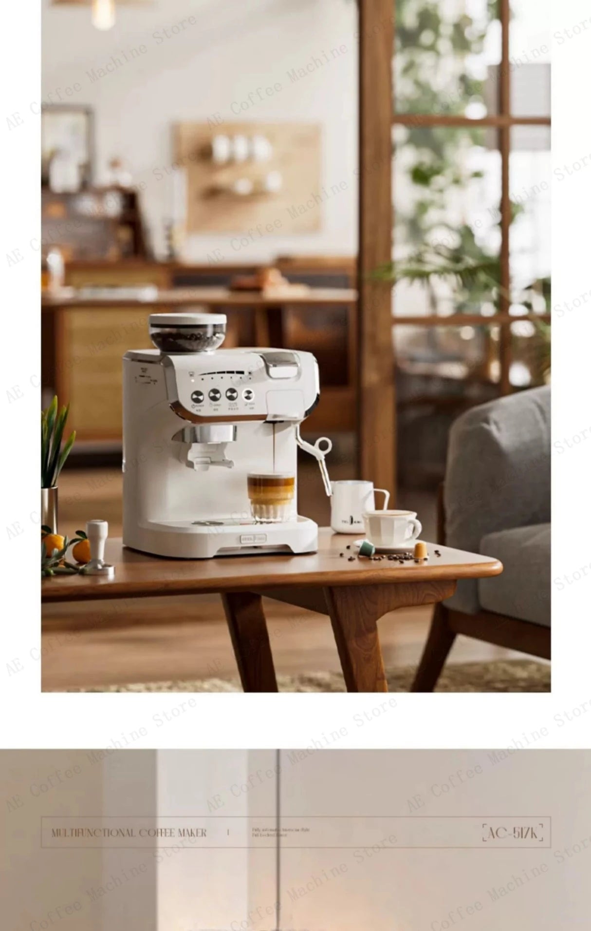 Multifunctional Coffee Machine That Can Use Capsules Grinding Integrated Espresso Machine Semi-automatic Home Coffee Machine