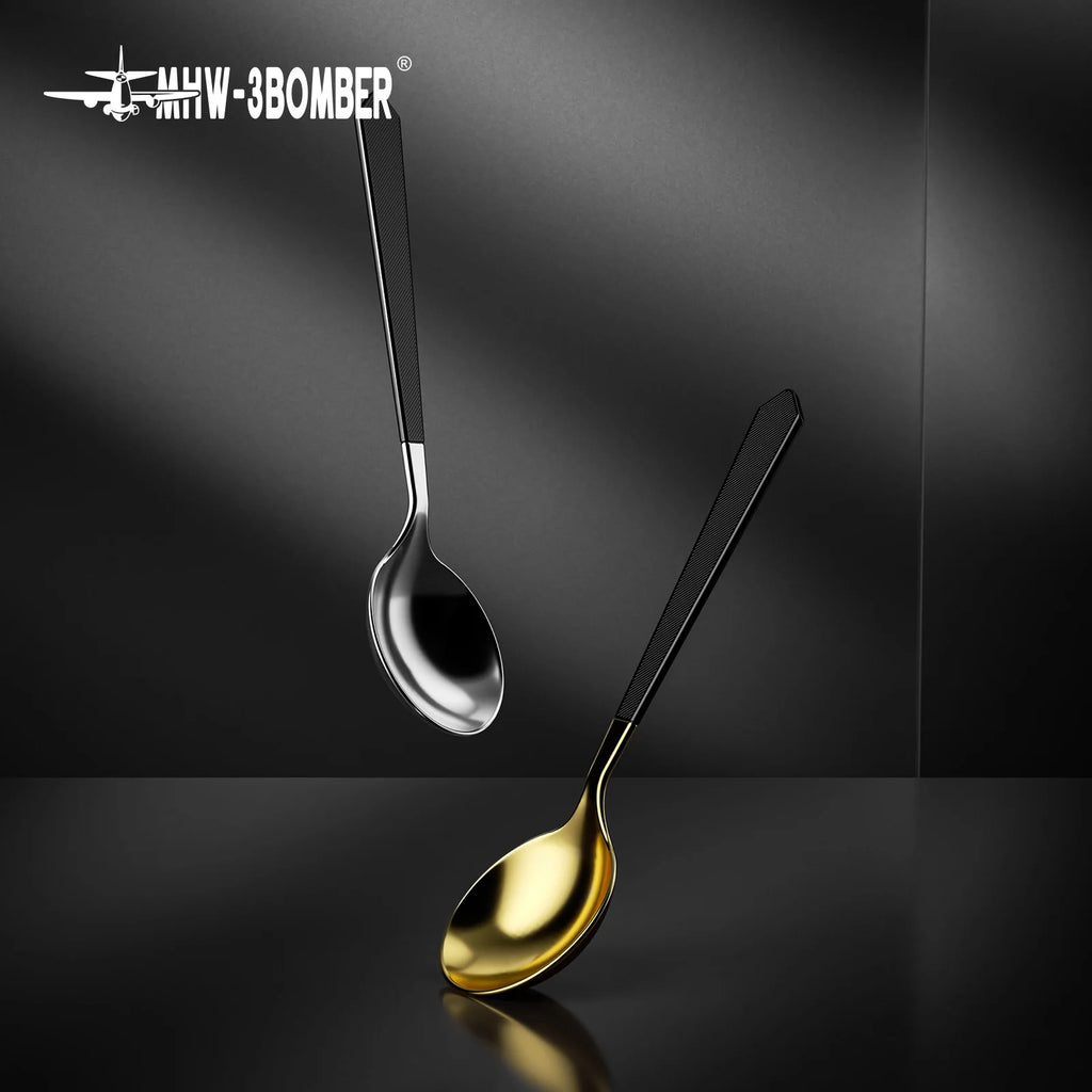 MHW-3BOMBER 1/2/3Pcs Measuring Spoon Coffee Tasting Spoon Stainless Steel Round Spoon for Baking/Cooking/Dessert Kitchen Tool
