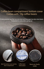 BINCOO Ceramic lined coffee cup, practical insulated cup, portable portable portable water cup, men's and women's 316 stainless