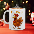 Coffee Mug Ceramic F-CAW-F Drinkware 11oz Poultry Rooster Coffee Cup for Milk Juice Soda Beer Wine Kitchen Office Travel Picnic