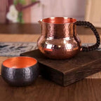 Handcrafted Pure Copper Coffee Mug Creativity Retro Weave Handle Moscow Water Mule Breakfast Cup Moscow Drinkware Tableware