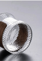 Gianxi Glass Coffee Mug Japanese Style  Walnut Cup SleeveTransparent Kawaii Cup Coffeeware Beautiful Tea Mugs Beer Mug Cute Mug