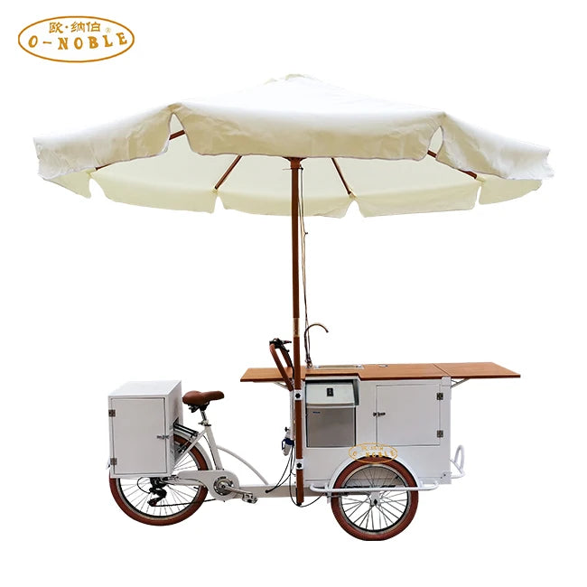Outdoor Business Bike Electric Coffee Bike For Drink Food Bike