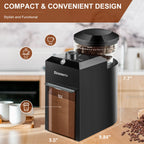 Electric Burr Mill Coffee Grinder Automatic Coffee Bean Grinding With 28 Grind Settings For Espresso French Press Drip 2-12 Cup