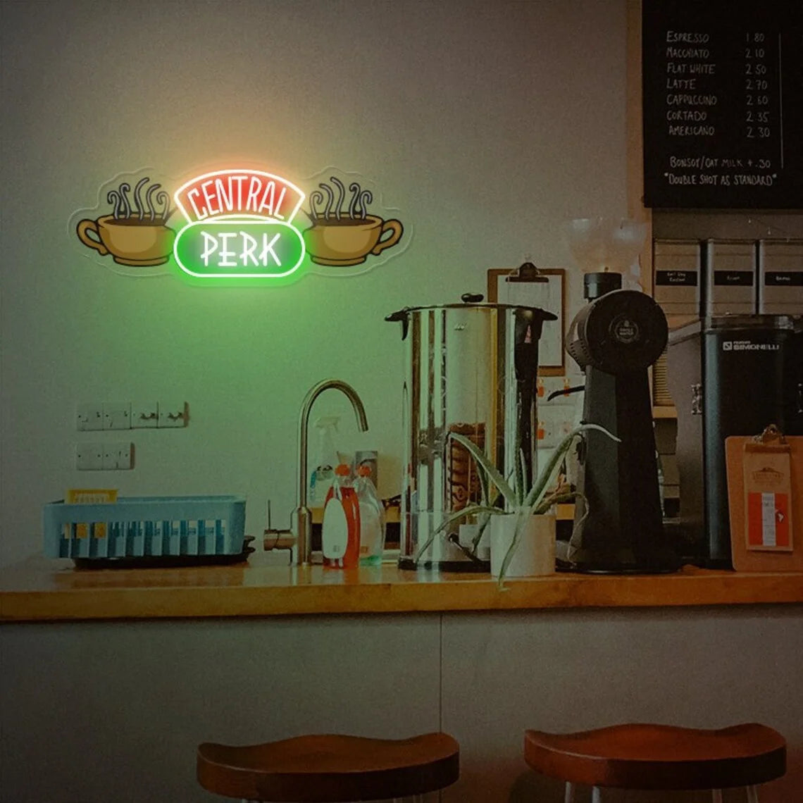 Coffee Friend Perk Neon Sign Cafe Shop Coffee Bar Kitchen Wall Sign Friends Home Decor Friends Gift Ideas Coffee Lover Gifts