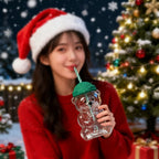 Bearista Glass Straw Cup Teddy Bear Cup with Glass Straw  Cartoon Bear Glass Mug Steal Your Heart!