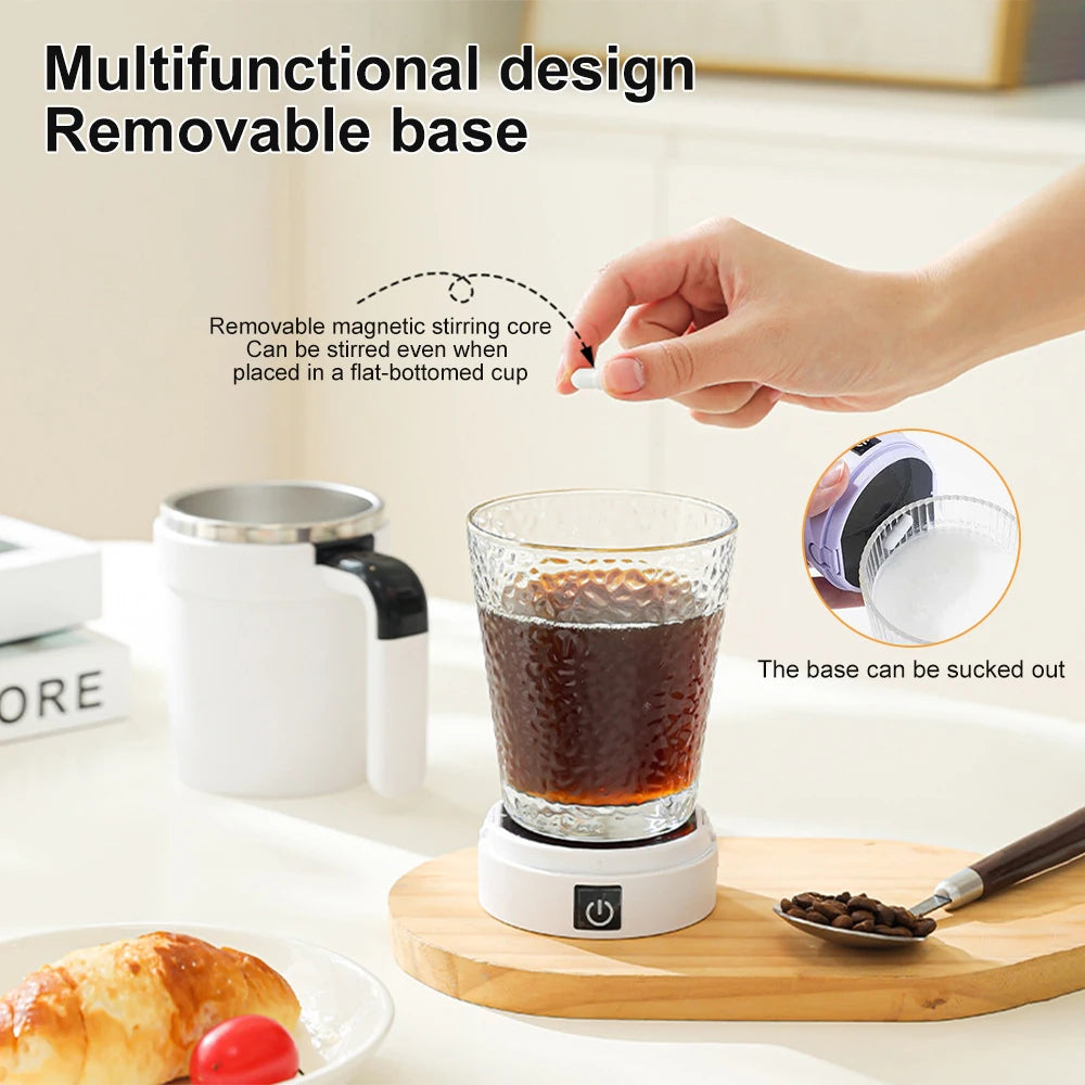 380ML Automatic Stirring Cup Rechargeable Electric Self Mixing Coffee Mug Portable Tea Milk Drinking Cup Rotating Magnetic Tools