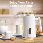 Coffart Automatic Milk Frother Electric Hot and Cold for Making Latte Cappuccino Fully Automatic Coffee Frothing Foamer